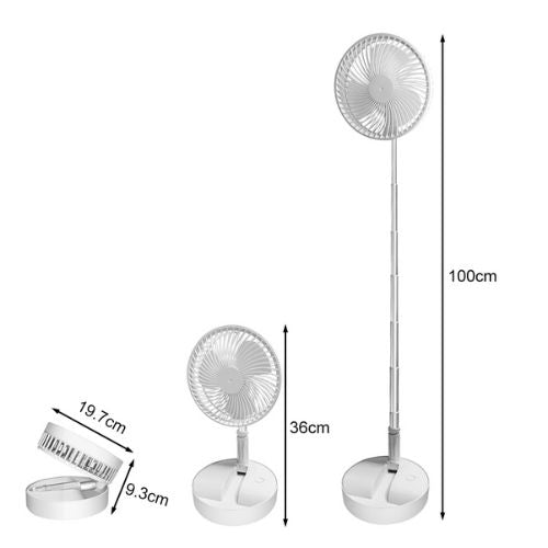 Ventilateur sur Pied Télescopique Pliant